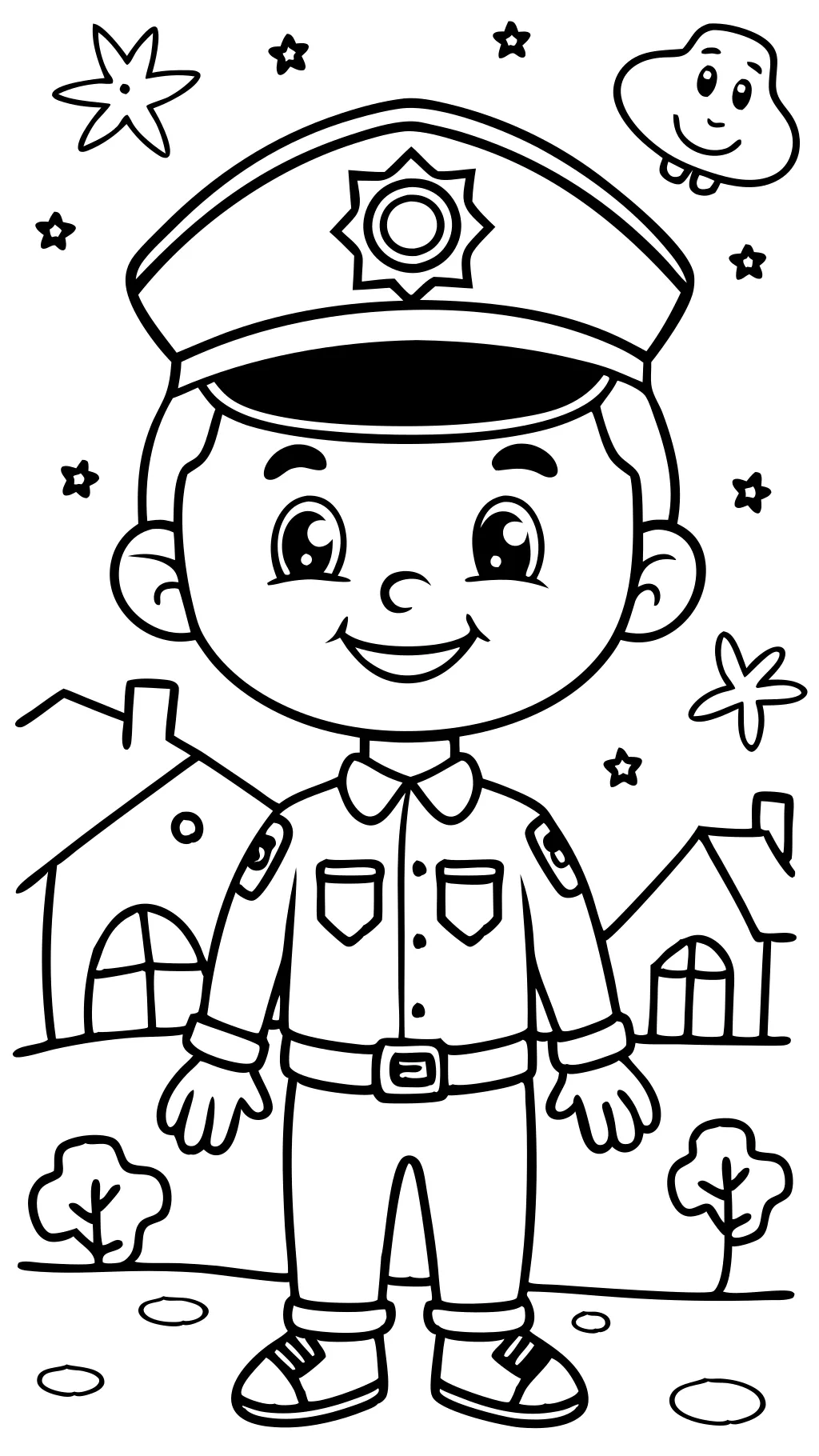 coloriages de policier